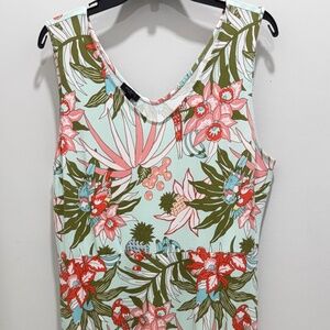 Lovely Pastel Print, Sleeveless Talbots Spring Maxi Dress.